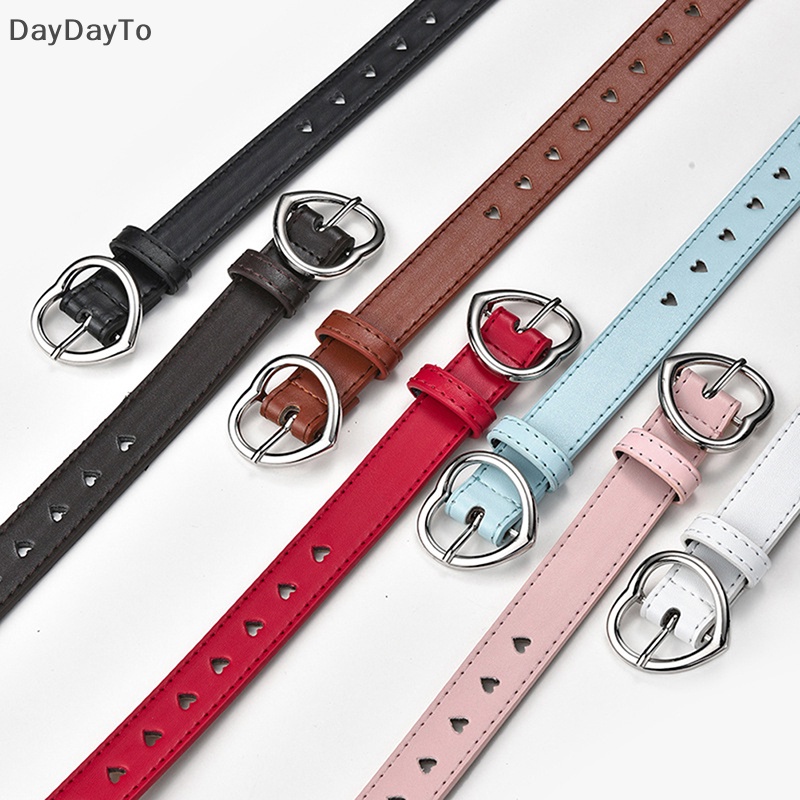 Daydayto trẻ em thắt lưng giả da trẻ em dễ thương đào trái tim thắt lưng thắt lưng cho bé gái.