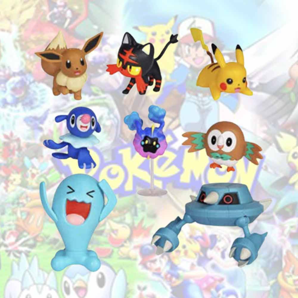 8 Pcs Set Pokemon Pocket Monsters Mega Battle Figure Multi Pack Figures Set