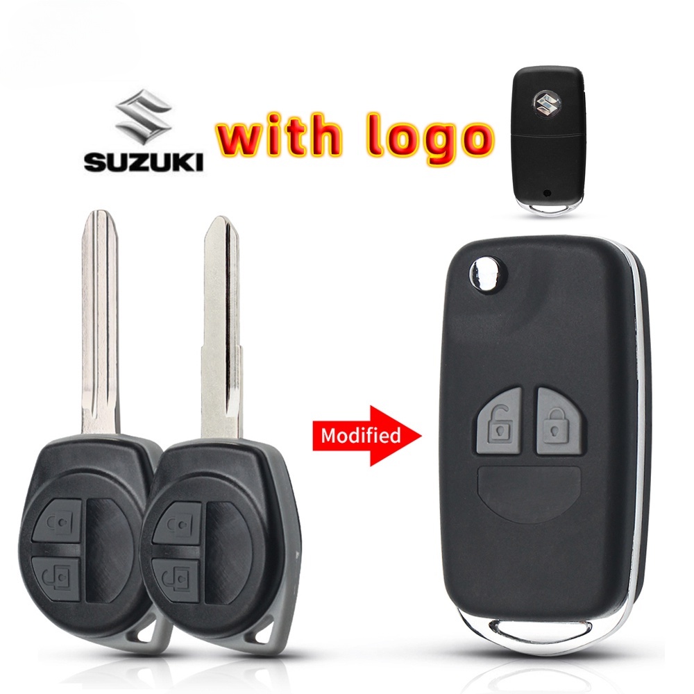 Mới cho suzuki swift grand vitara alto chìa khóa từ xa 2 nút nâng cấp hộp đựng chìa khóa lật