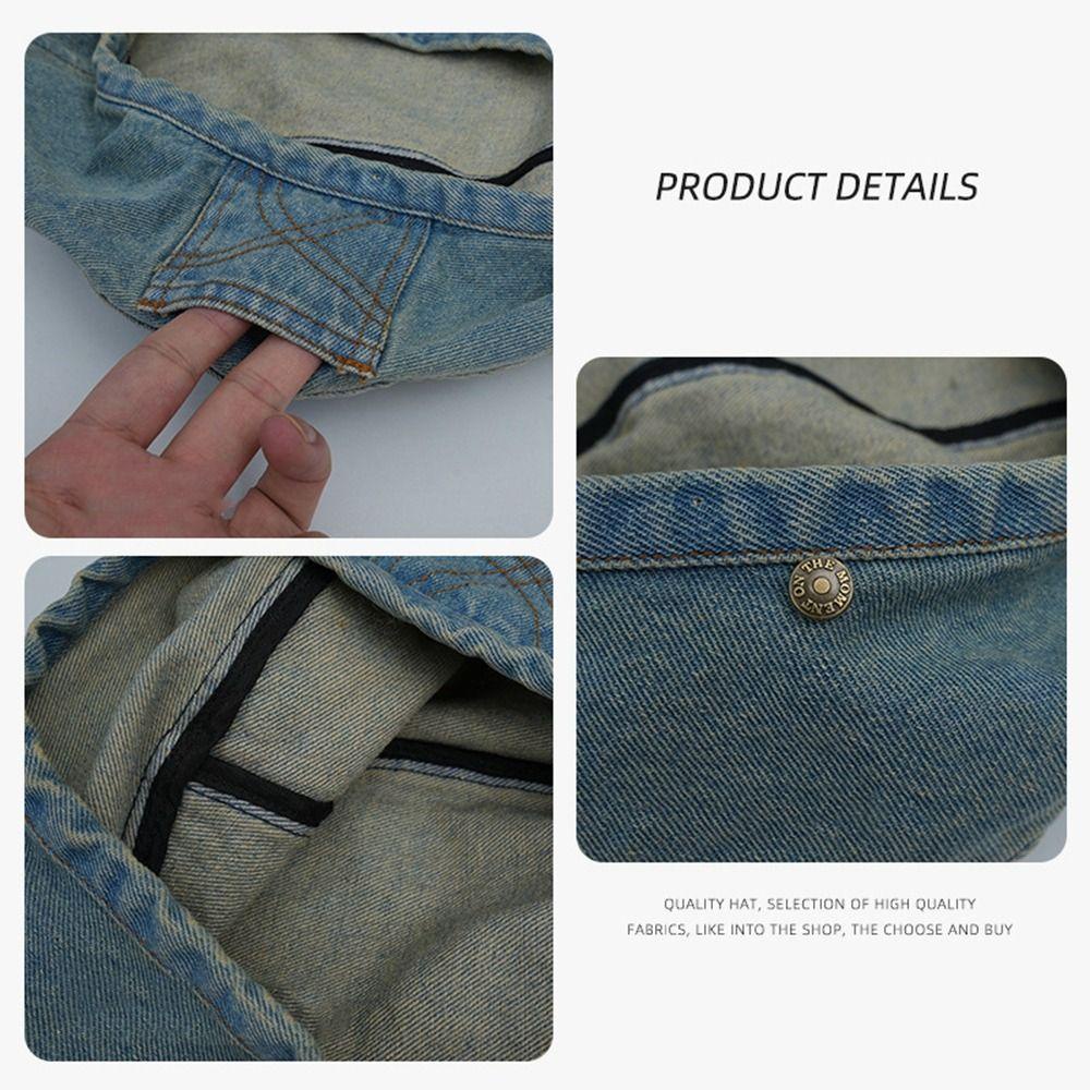 Oceanmap mũ nồi denim, mũ họa sĩ phong cách hàn quốc, mũ bát giác thời trang nghệ sĩ mũ newsboy mũ du lịch