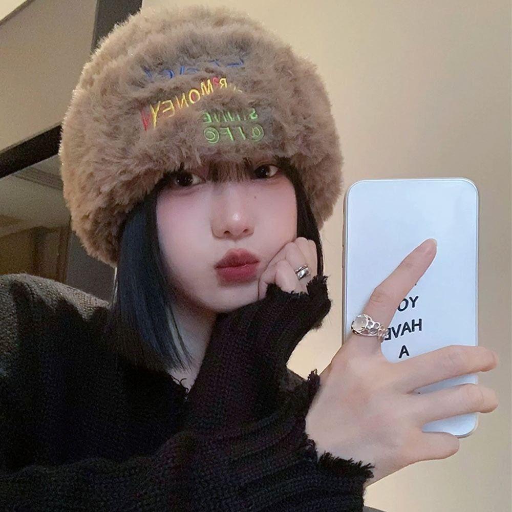 Mũ beanie MUVAKO lông nhung dày dặn ấm áp thời trang mùa đông thường ngày cho nữ