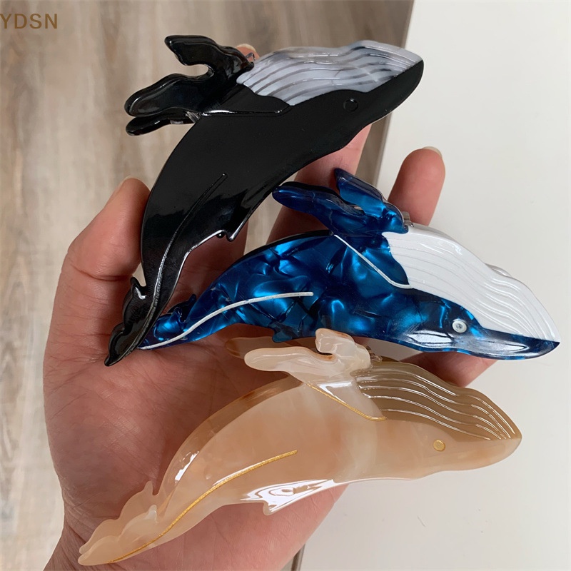 1pc kẹp tóc cá voi acetate kẹp tóc cho nữ kẹp tóc động vật phổ biến rt