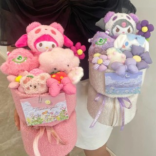 Quà Tặng Cho Bạn Gái sanrio kuromi Cinnamoroll Bó Hoa Sản Phẩm Hoàn Thiện Làm Quà Sinh Nhật