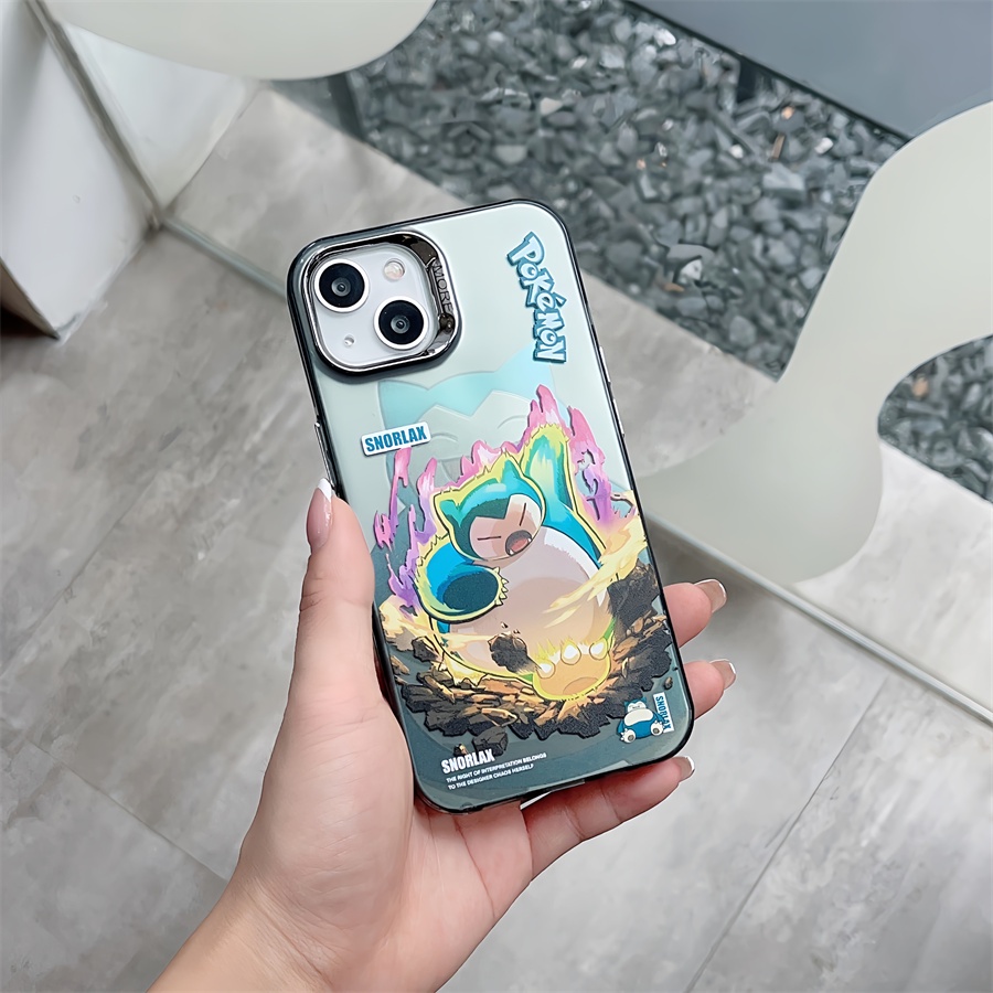 Ốp Điện Thoại Cứng Mạ Điện Hình pokemon Cho iphone 14 pro max iphone 13 pro max iphone 12 pro max iphone 11