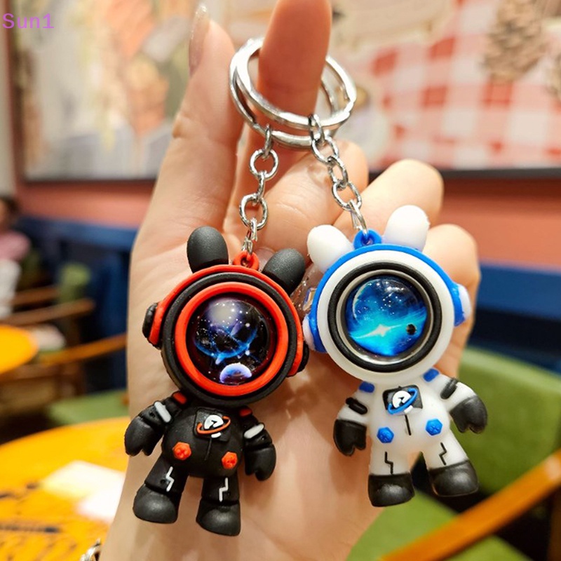 Sun1> cartoon rabbit keychain dễ thương phi hành gia thỏ búp bê chìa khóa túi mặt dây chuyền cặp đôi xe chìa khóa túi sáng tạo phụ kiện quyến rũ tốt