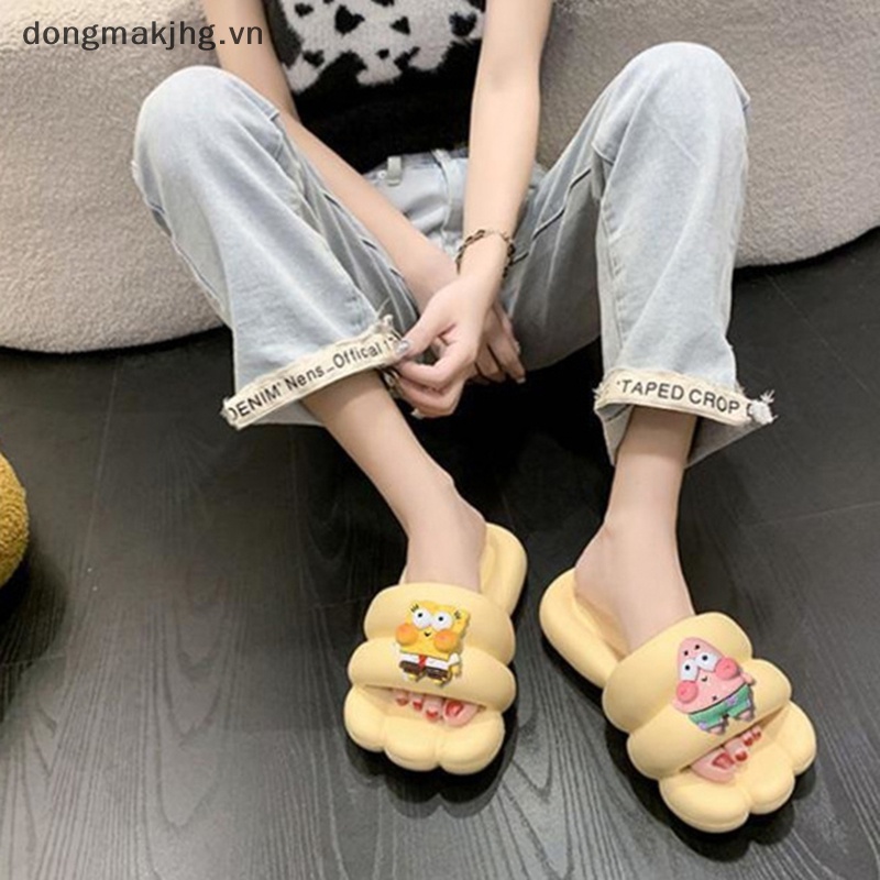 Dép trong nhà dày đế chống trượt dép dép nữ sinh viên dễ thương phim hoạt hình dép ngoài trời