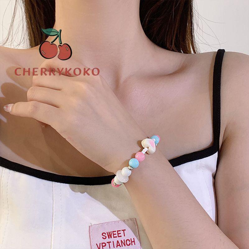 🍒🍒CHERRYKOKO Vòng Tay Chuỗi Hạt Màu Sắc Ngọt Ngào Thời Trang Mùa Hè Cho Nữ
