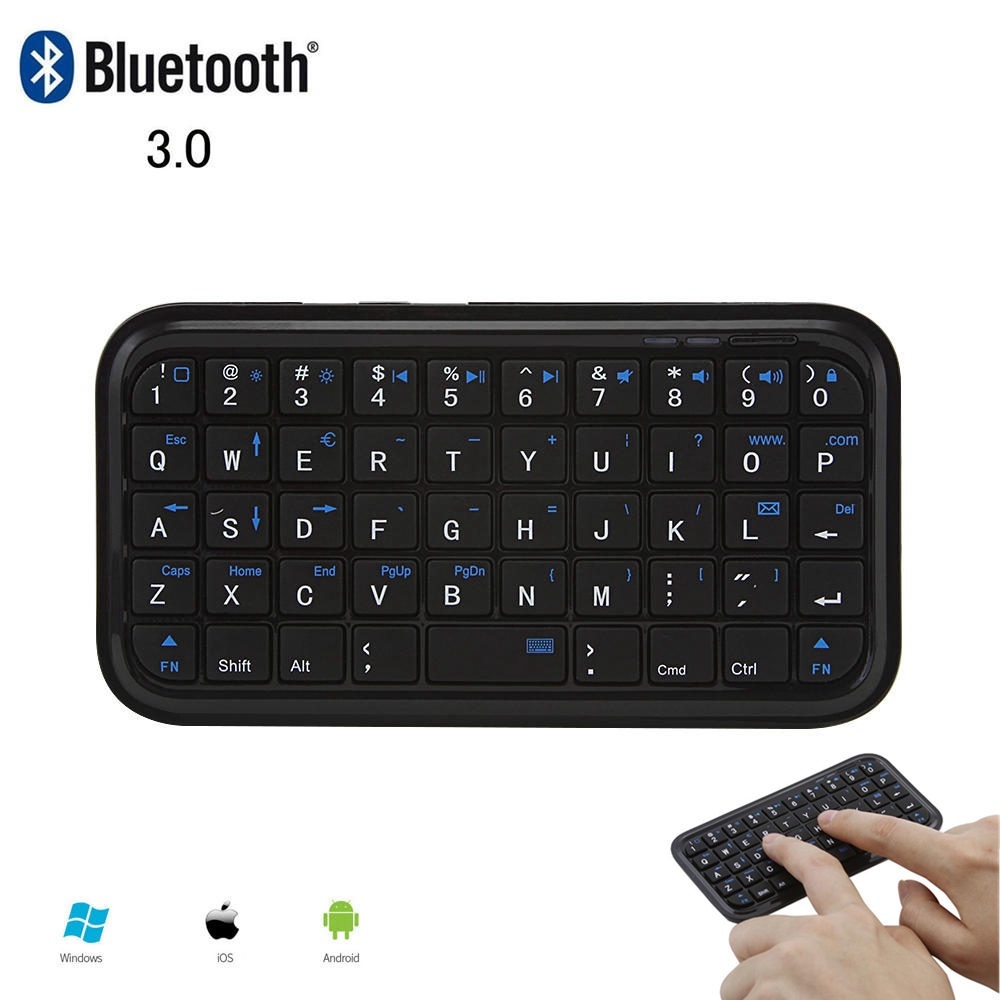 Bàn phím mini bluetooth 3.0 không dây di động 49 phím bàn phím cầm tay có thể sạc lại siêu mỏng cho pc điện thoại