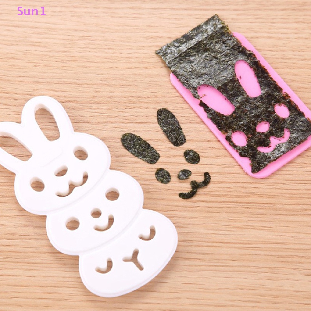 Set 4 Khuôn Làm Cơm Nắm Hình Thỏ Dễ Thương Cho Bé