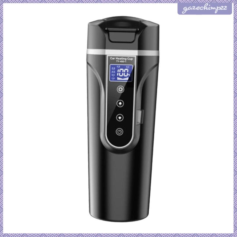 Ấm Đun Nước Màu Đen 12V / 24V 450ml Điều Khiển Cảm Ứng Cho Xe Hơi / Xe Tải