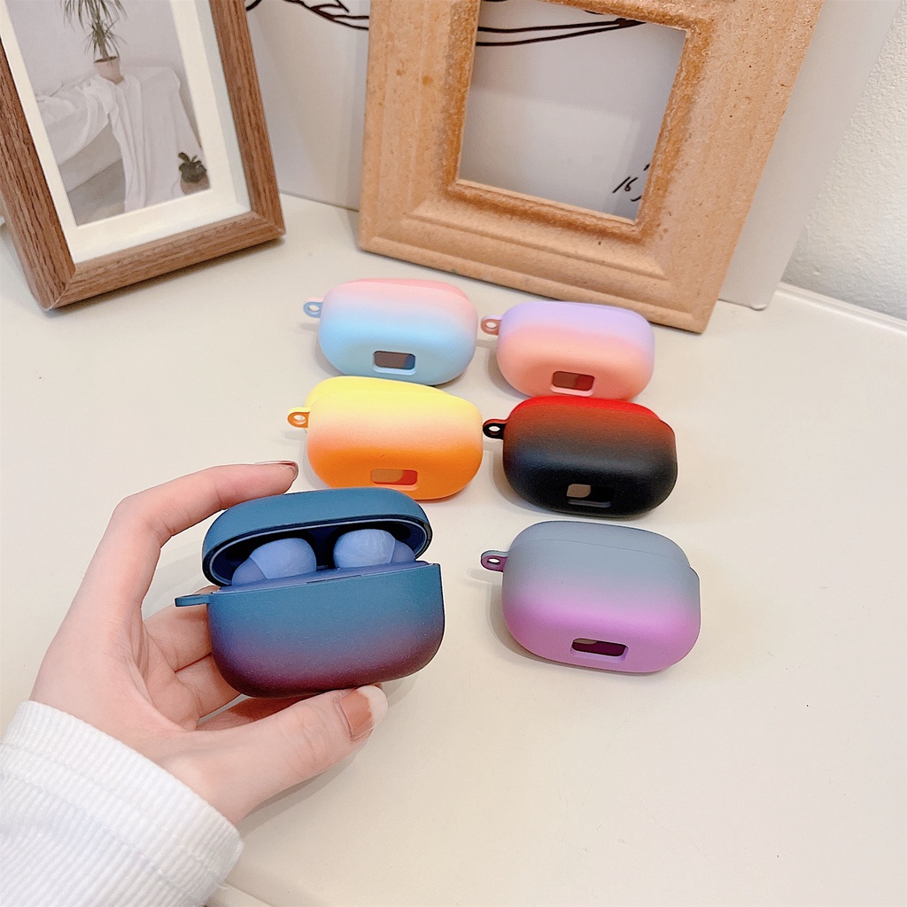 Vỏ Bảo Vệ Hộp Sạc Tai Nghe bluetooth Không Dây Sony LinkBuds S WF-LS900N Màu Gradient Có Móc