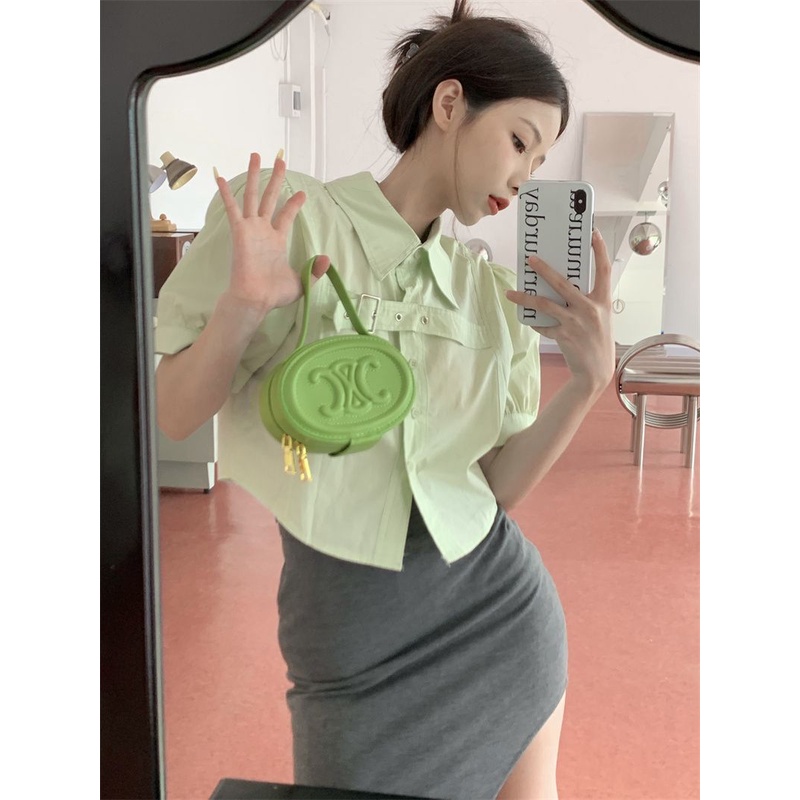 Áo Kiểu Tay Phồng Thiết Kế Độc Đáo Thời Trang Mùa Hè Hàn Quốc Cho Nữ