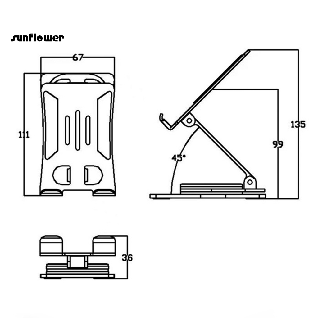 Sf_giá Đỡ Điện Thoại Bằng Kim Loại Trơn Đa Năng Không Cần Chặn Màn Hình Có Thể Gậ