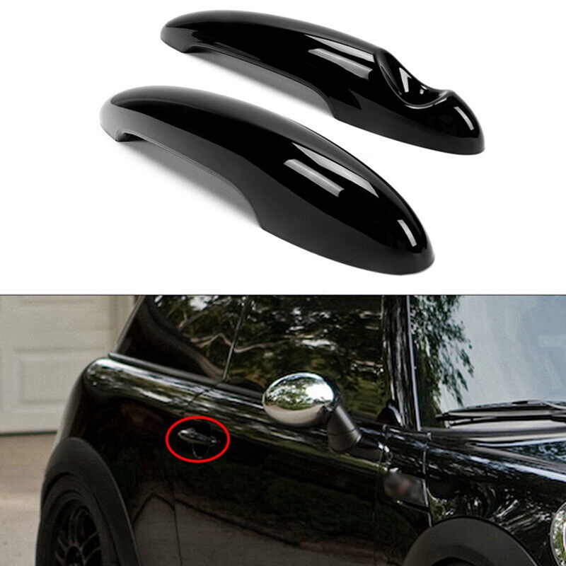 Bộ 2 Tay Nắm Cửa Xe Hơi Màu Đen Bóng Thay Thế Chuyên Dụng Cho BMW MINI Cooper S R50 R52 R53 R55 R56 R57 R58 R59 R61