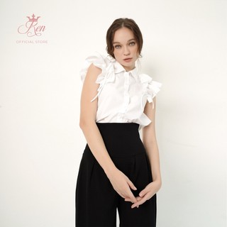 Ren by tee - áo bèo xếp ly hai bên vai