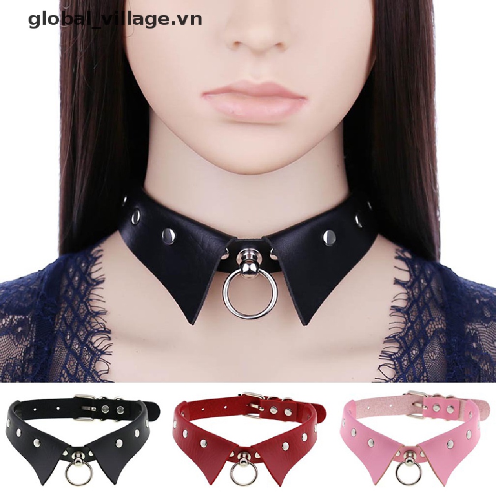 Vòng Cổ Choker Da Đính Đinh Tán Phong Cách Punk Gothic Bằng Kim Loại Cho Nam Và Nữ [VN]
