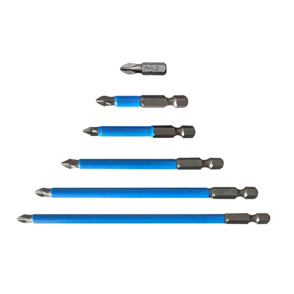 Set 6 Tua Vít Đầu Lục Giác Từ Tính Chống Trượt PH2 25-150mm