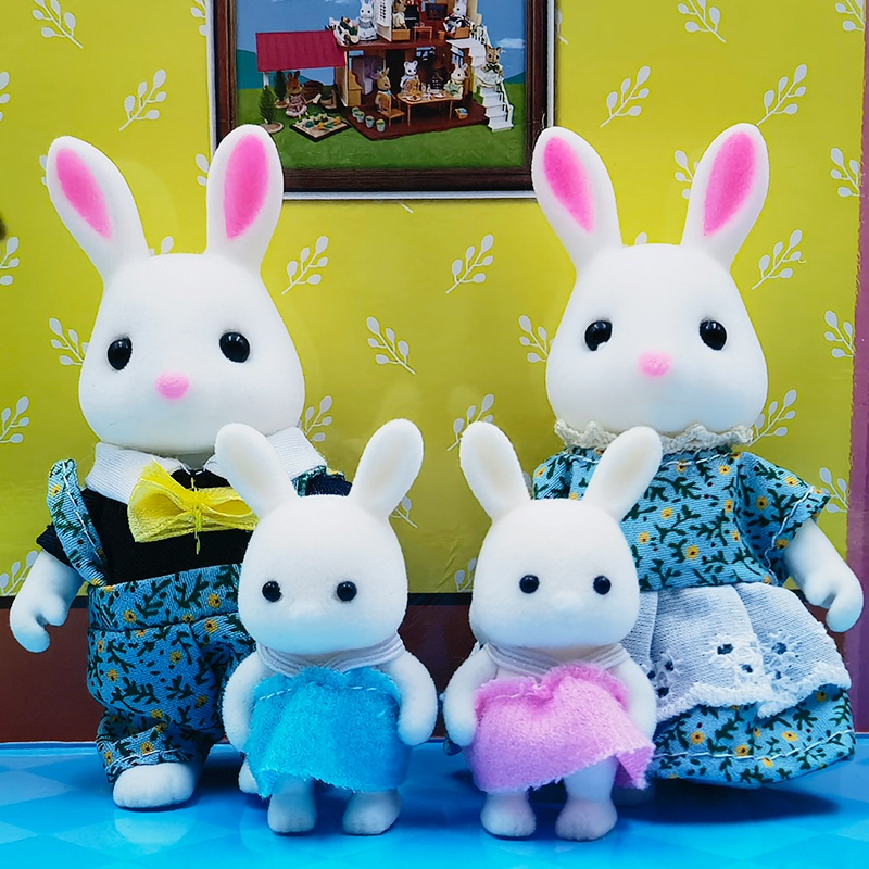 Bộ Nội Thất Gia Đình Thỏ Calico Critter Tỉ Lệ 1: 12 Trang Trí Nhà Búp Bê