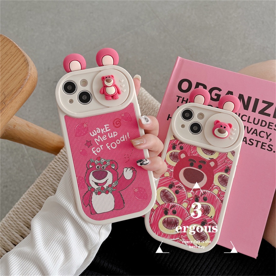 Ốp Điện Thoại TPU Mềm Hình Gấu Bông 3D Dễ Thương Cho IPhone 14 13 12 11 Pro Max