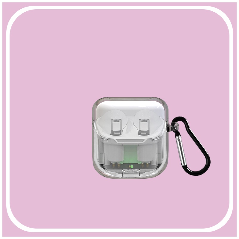 Vỏ Bảo Vệ Hộp Sạc Tai Nghe Bằng TPU Mềm Trong Suốt + Dây Đeo Chống Sốc Cho YX06 tws