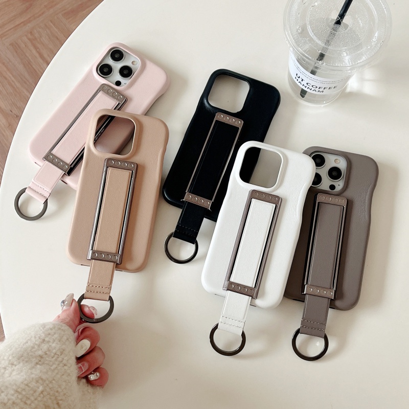 Ốp Điện Thoại Da Kèm Vòng Đeo Tay Chống Rơi Cho IPhone 12 Pro Max IPhone 11 Xr