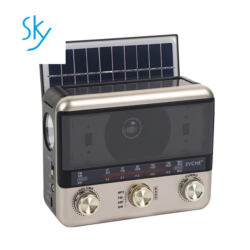 Radio AM FM SW Phong Cách Vintage Đa Năng Kèm Loa Bluetooth