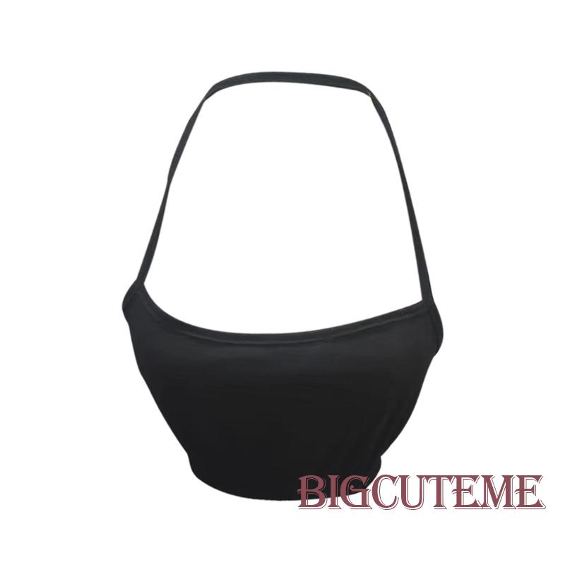 Set Đồ 2 Món Gồm Áo Sát Nách Cổ Yếm Hở Lưng Nhuộm Màu Và Áo Thun Tay Dài Cho Nữ