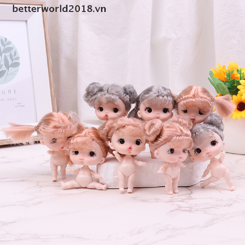 Búp Bê Đồ Chơi Mini 8.8CM Hình Mặt Cô Gái Dễ Thương DIY