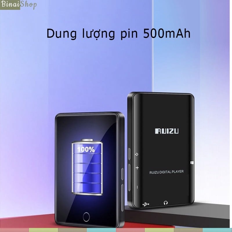 Máy Nghe Nhạc - Ruizu M7, Xem Phim MP4, Màn Hình Cảm Ứng, Bluetooth 5.0, Hỗ Trợ Loa Ngoài