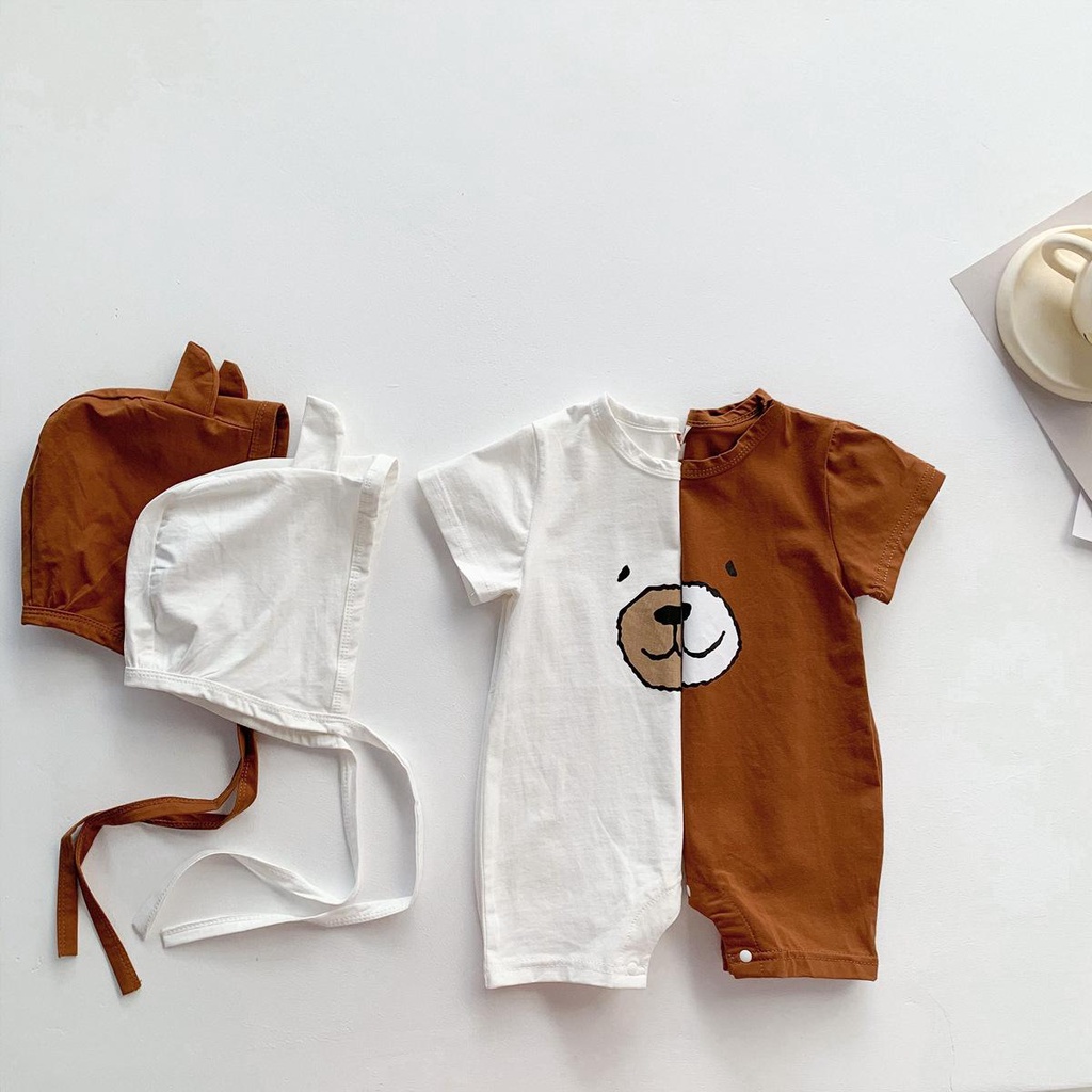 Bộ body ngắn tay bodysuit áo liền quần bộ đồ liền thân Babyshop88vn cho bé trai bé gái M30.3-1