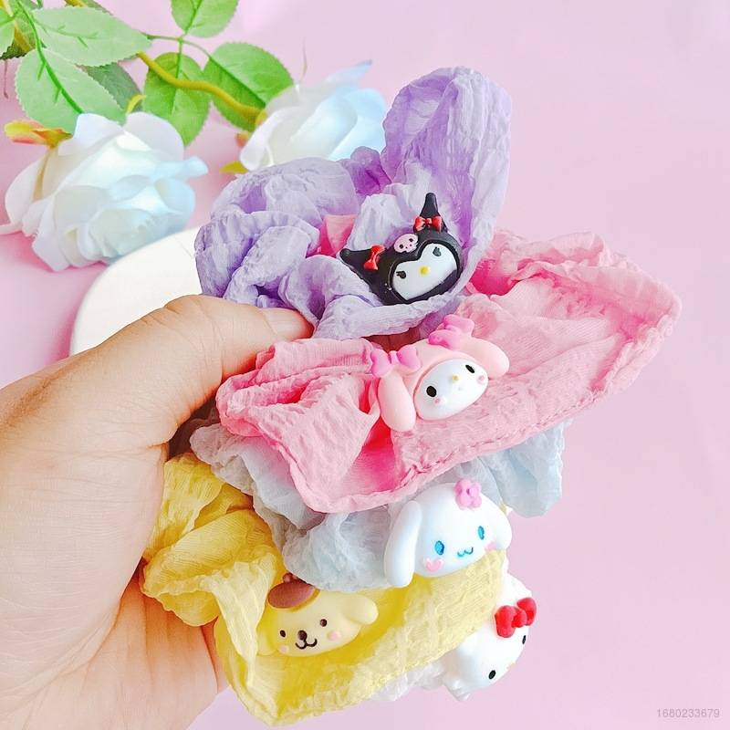 Sanrio Dây Cột Tóc Màu Tươi Tắn Ngọt Ngào Cho Học Sinh