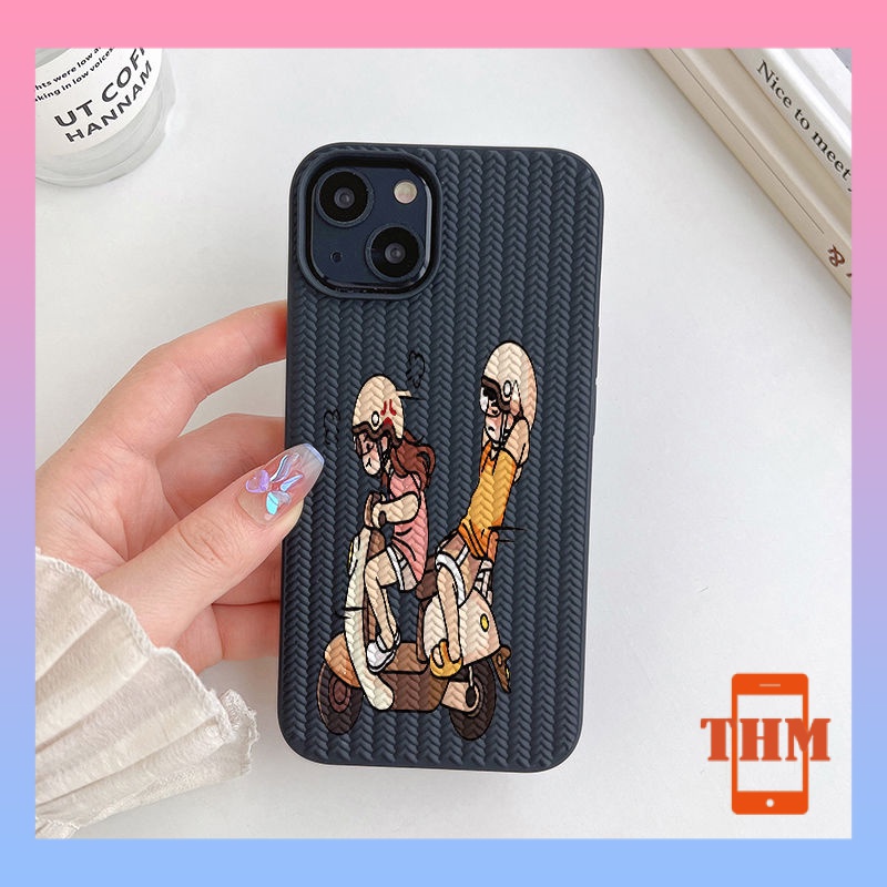 Ốp lưng iphone Dễ thương chạy như bay, nam nữ dệt kim, di động, cặp đôi, phim hoạt hình, vỏ mềm silicon Cho Iphone 6 / 6S / 6splus / se / 7 / 7plus / 8 / 8plus / X / xs / xsmax / 11 / 12 / 13 / 14 / Plus / Pro / Pro Max-609
