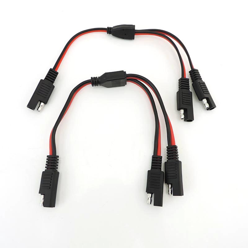 1 SAE đến 2 SAE Nguồn Nối Dài Kết Nối Cắm Cáp Bảng Năng Lượng Mặt Trời Pin Adapter Kết Nhanh Ngắt Kế