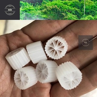 Hạt lọc kaldnes giá thể tạo vi sinh cho hồ cá 100gr - nhhân aqua- giao hàng siêu nhanh.