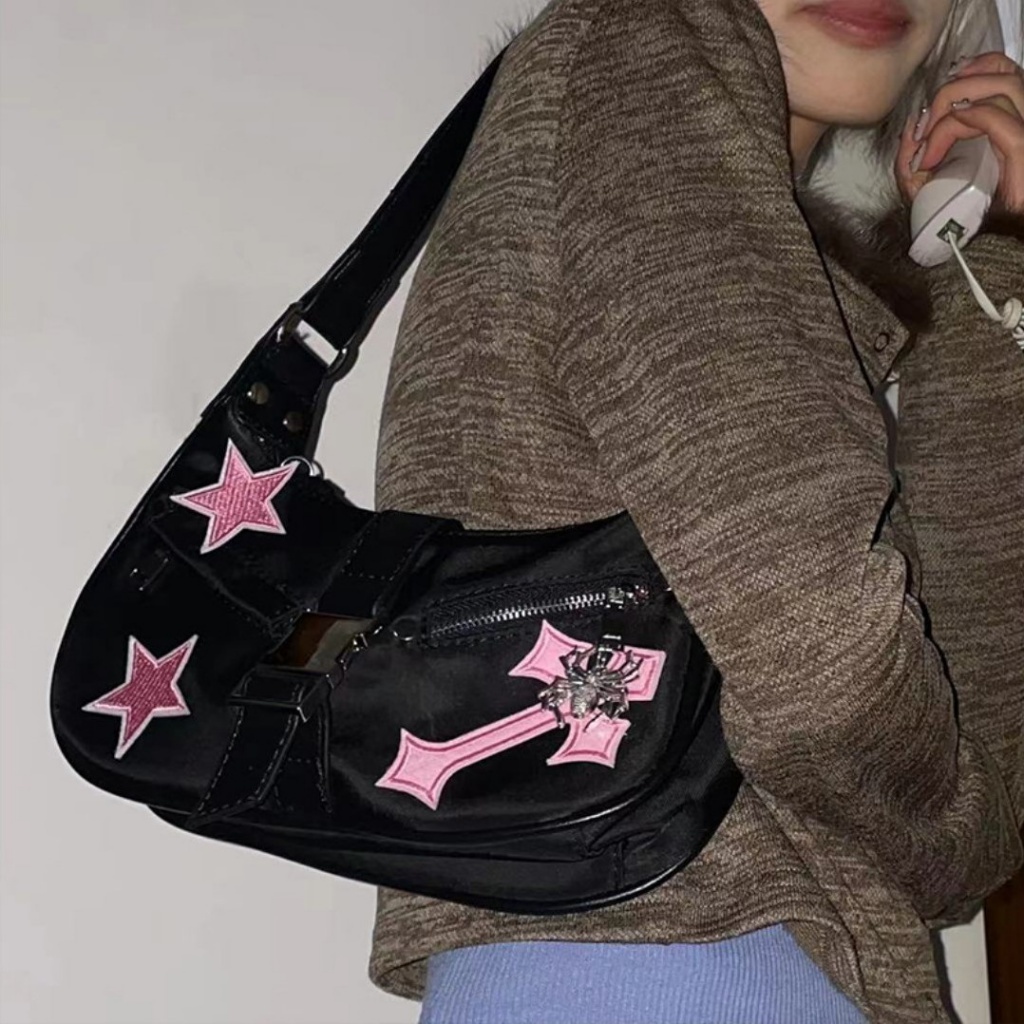 Túi Đeo Vai / Đeo Dưới Cánh Tay Phong Cách Spider y2kins Millennium 2023 Mới Cho Nữ