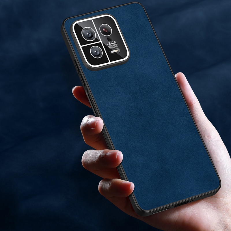 Ốp Điện Thoại Da pu Nhám Chống Dấu Vân Tay Cho xiaomi 13 13t 12 12x 12s pro ultra lite ne Giá Đỡ