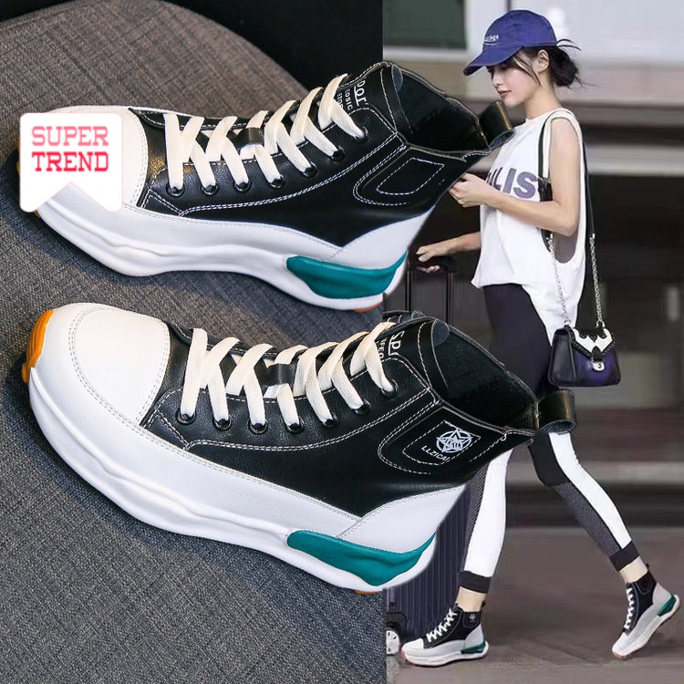 Giày Mũi Tròn Cột Dây Màu Sắc Xinh Xắn Cho Nữ