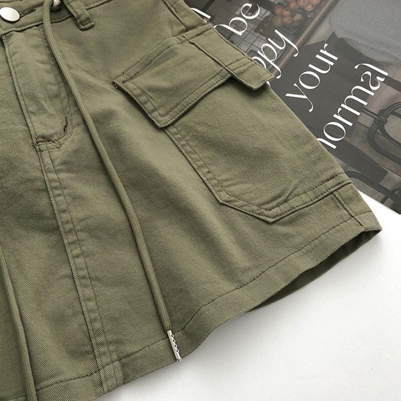 IELGY  Chân váy jean Lưng Cao Chống Trượt Phong Cách Hàn Quốc Thời Trang Mùa Hè Cho Nữ