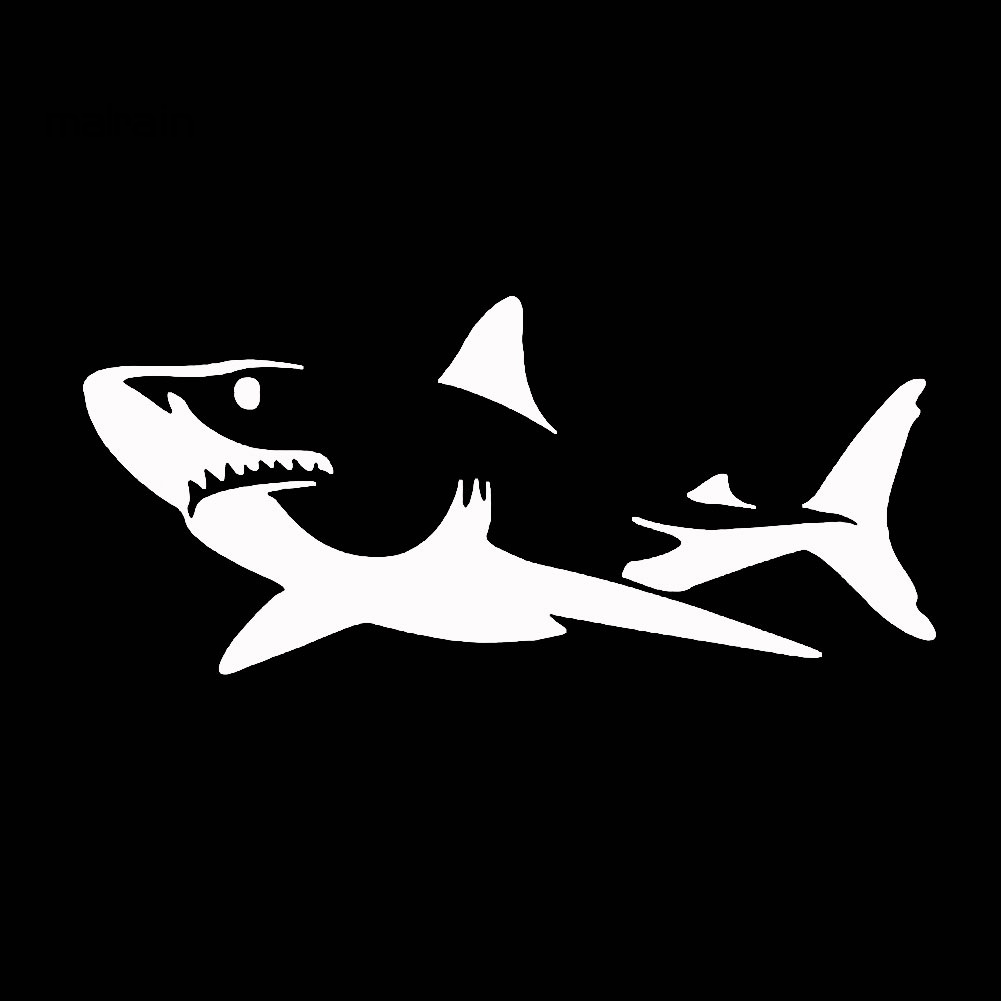 Miếng Dán Phản Quang Tự Dính Hình Cá Mập Trang Trí Xe Hơi Xe Máy