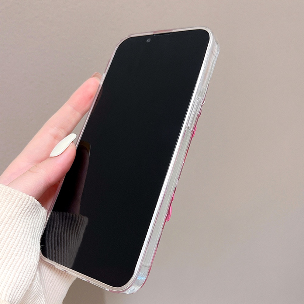 Ốp Điện Thoại TPU Mềm Hình Gấu / Dâu Tây 3D Lấp Lánh Chống Rơi / Trượt Cho IPhone 11 12 13 14 Pro Max