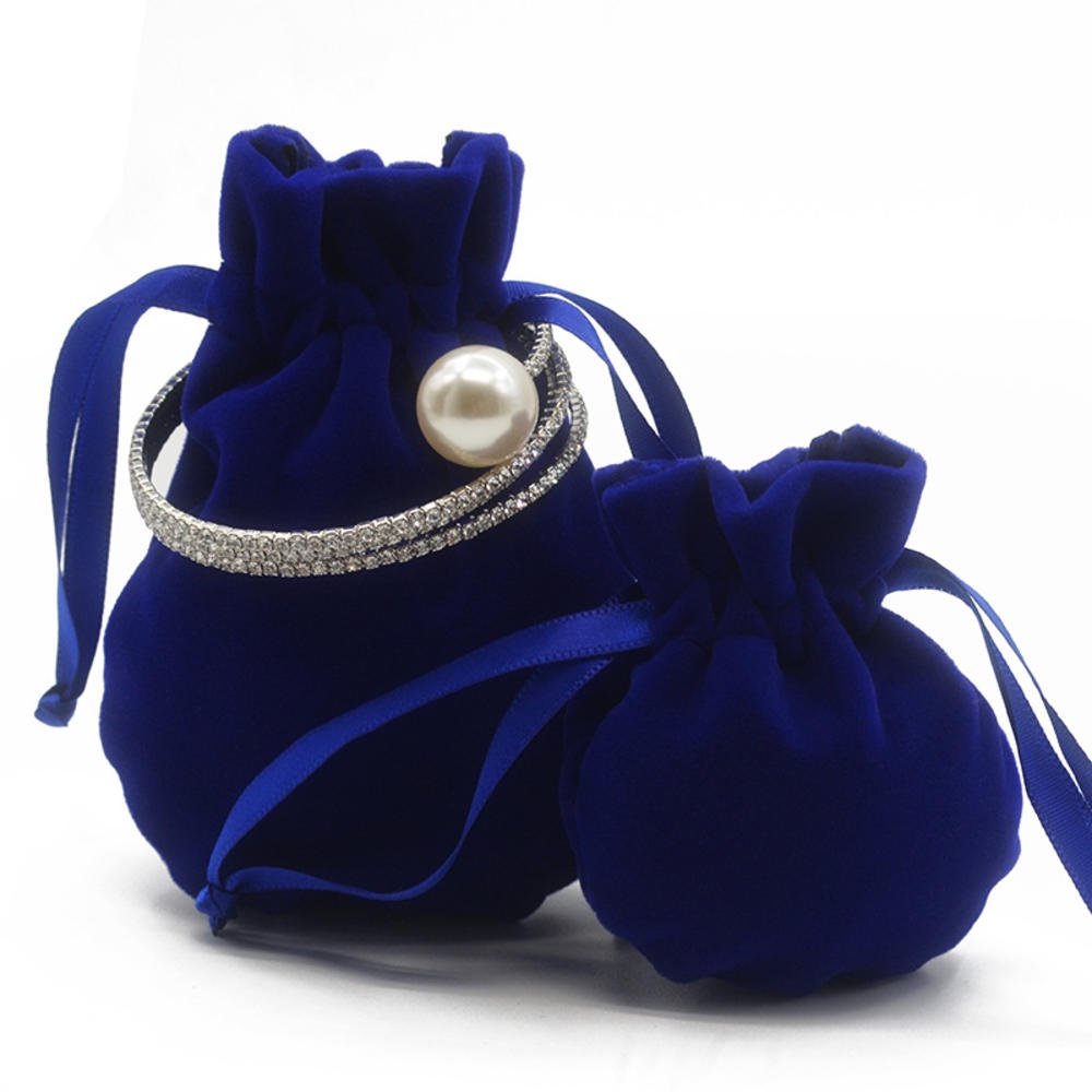 1 Túi Xách Lông Nhung Đính Dây Ruy Băng Mới