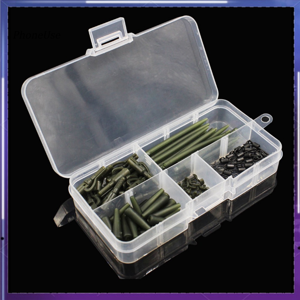 Pu Set 100 Kẹp Cố Định Dây Câu Cá Bằng Cao Su Chống Mòn