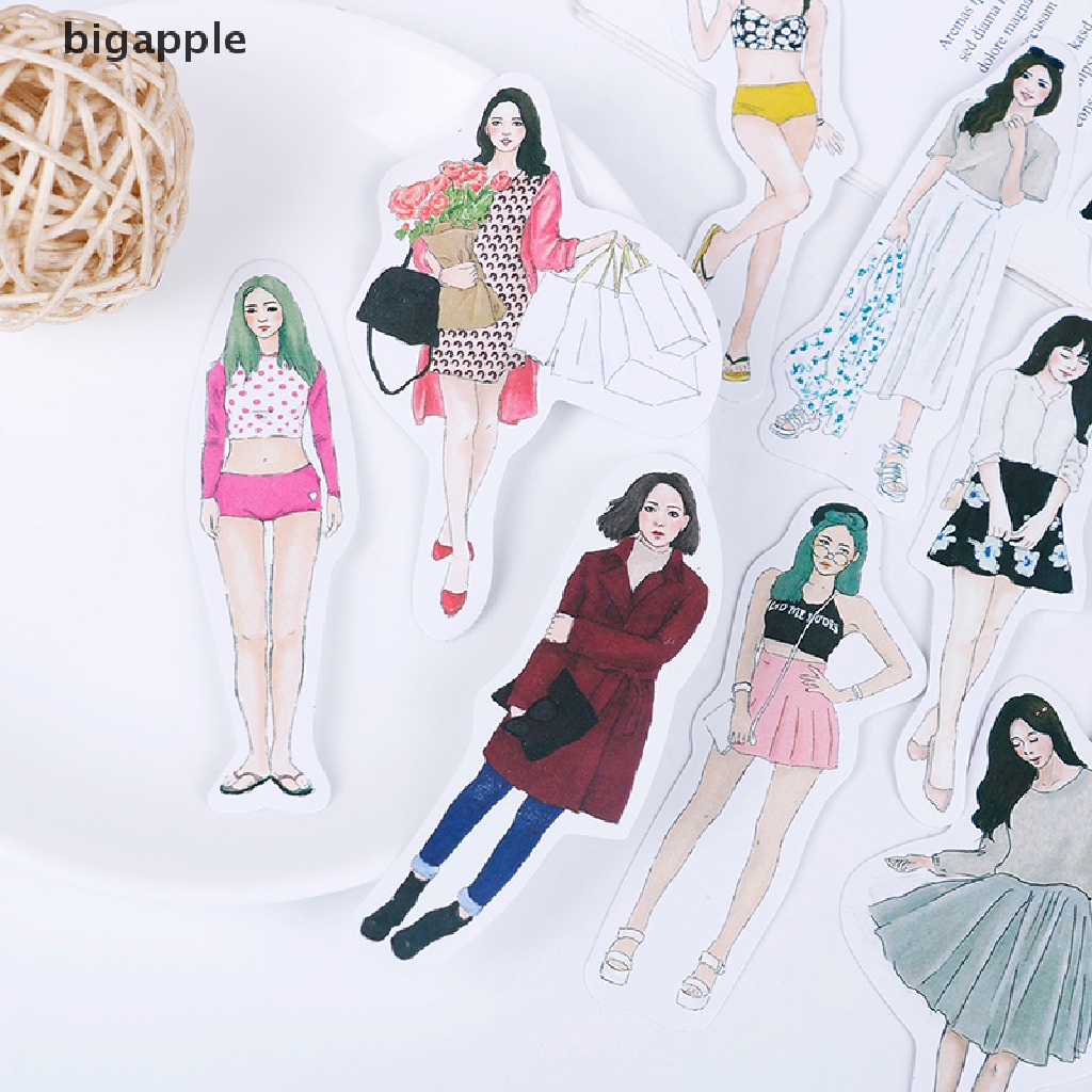 1 Túi Giấy Thủ Công Hình Cô Gái Hoạt Hình Dễ Thương Phong Cách Retro Trang Trí Nhật Ký RDG