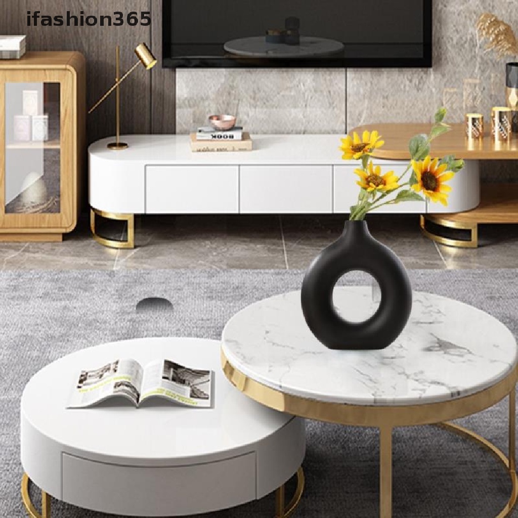 Lọ Hoa Hình Tròn Bằng Gốm Sứ Phong Cách Bắc Âu Thời Trang ifashion365