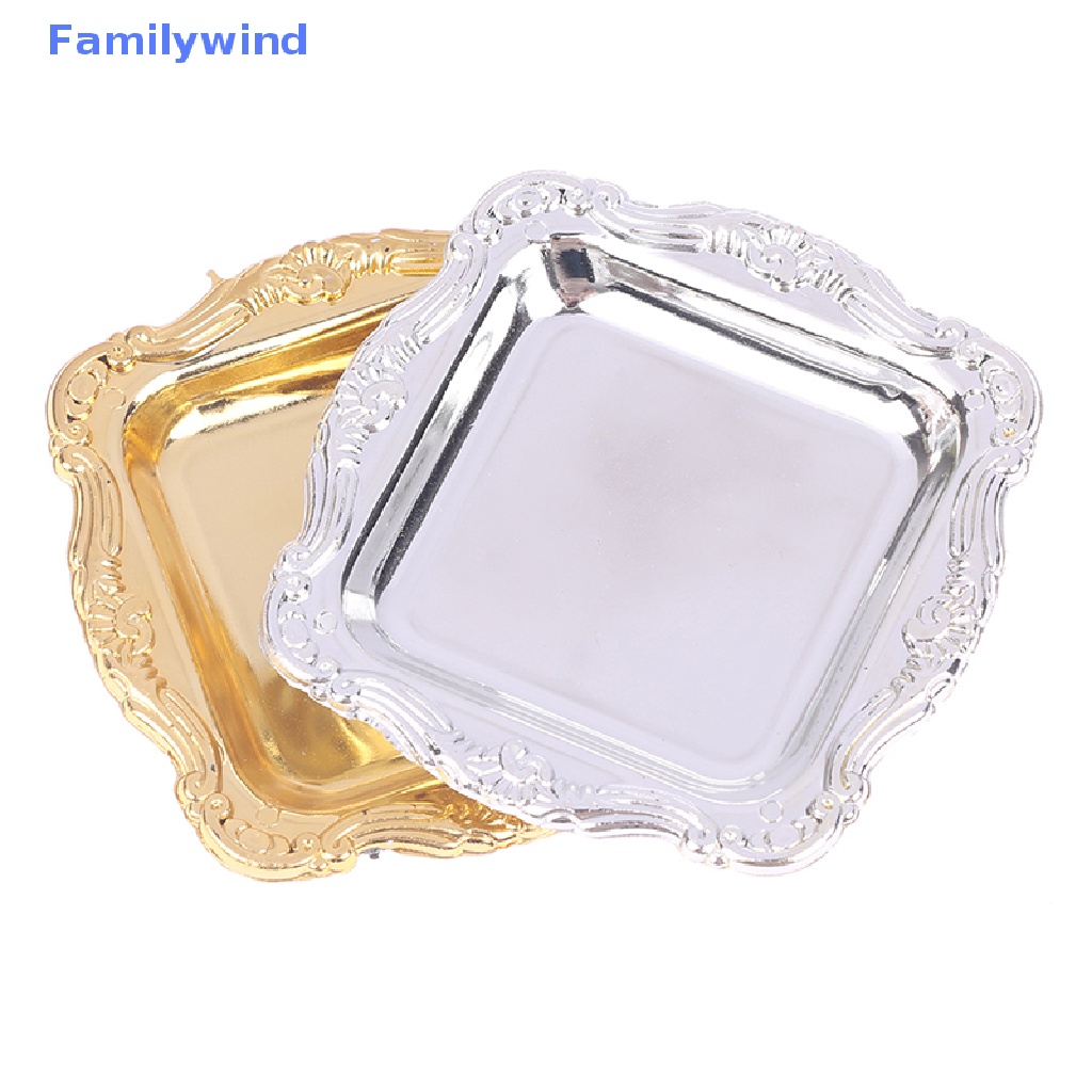 Set 2 Khay Trà Mini Bằng Nhựa Trang Trí Nhà Búp Bê