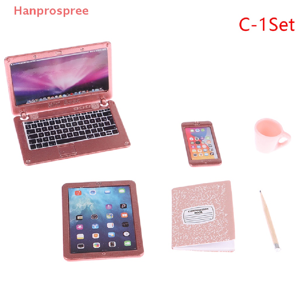 Bộ Mô Hình Đèn Bàn / Laptop / Điện Thoại / Cốc / Máy Tính Bảng Trang Trí Nhà Búp Bê 1: 12