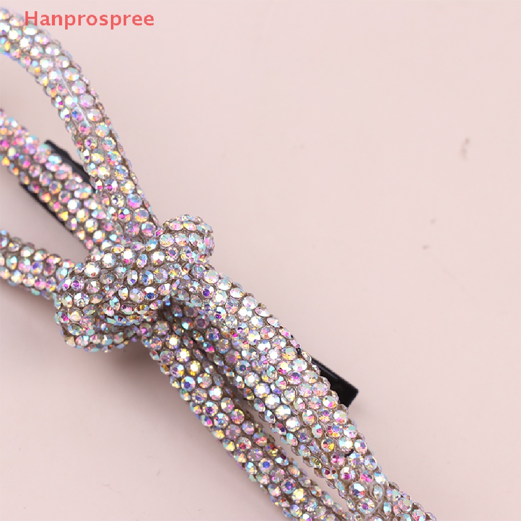 Bộ 2 Kẹp Tóc Nơ Đính Đá Thời Trang