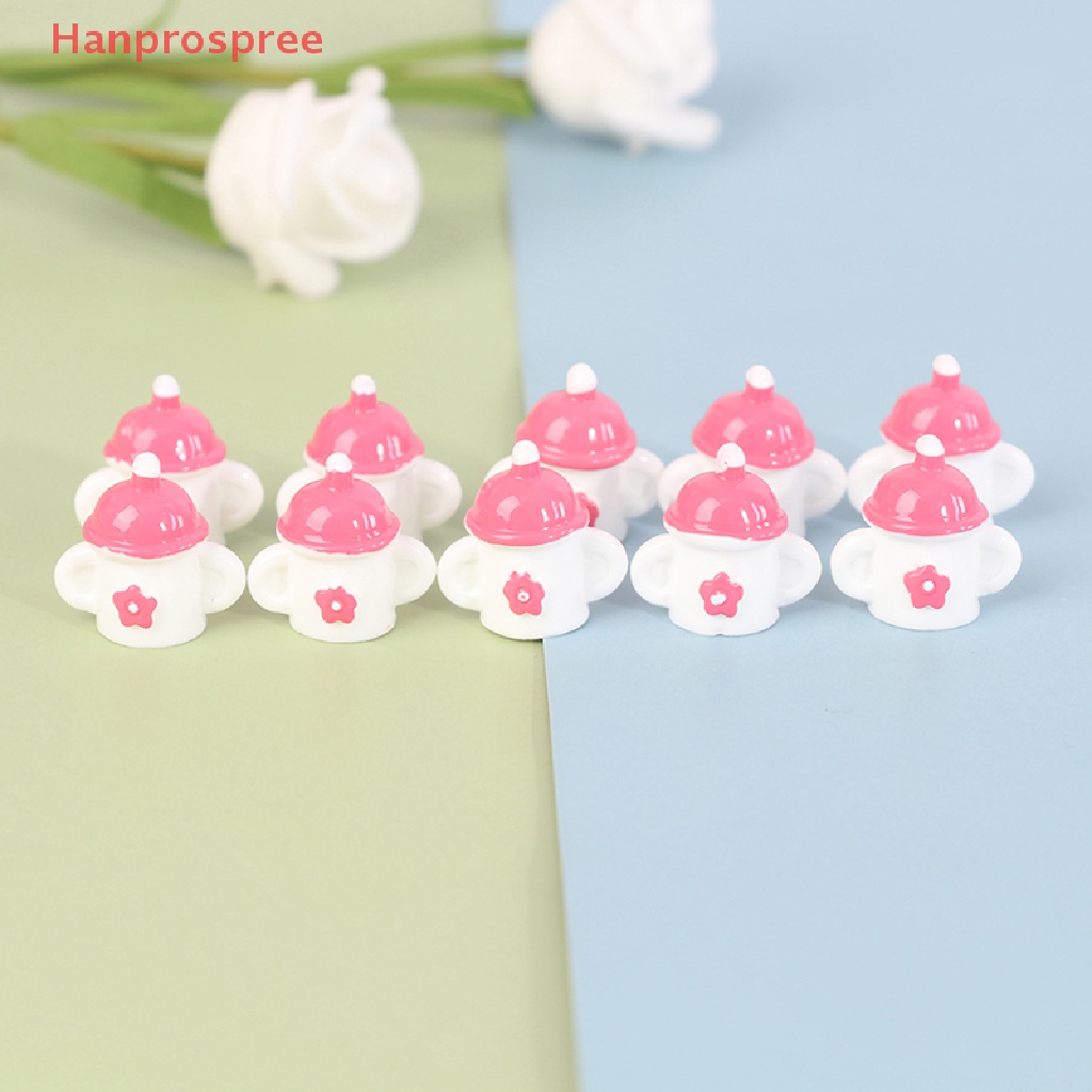 Set 10 Bình Sữa Em Bé Mini Bằng Nhựa Resin Tỉ Lệ 1: 12 Trang Trí Nhà Búp Bê