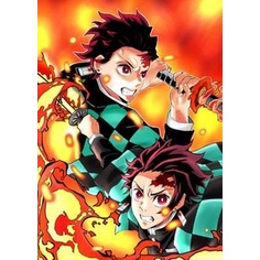 Tranh Sơn Dầu Trang Trí Hình Demon Slayer (Tự Sơn)