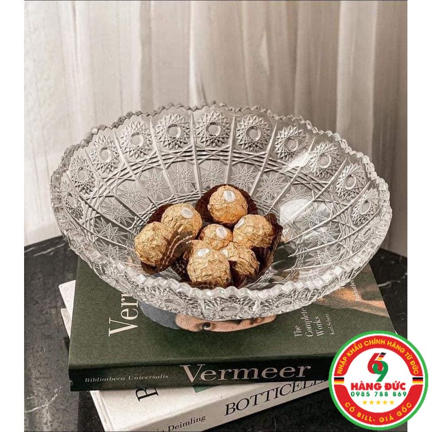 Chân bồng pha lê mài Bohemia (đk 30,5cm) - HANGDUC69